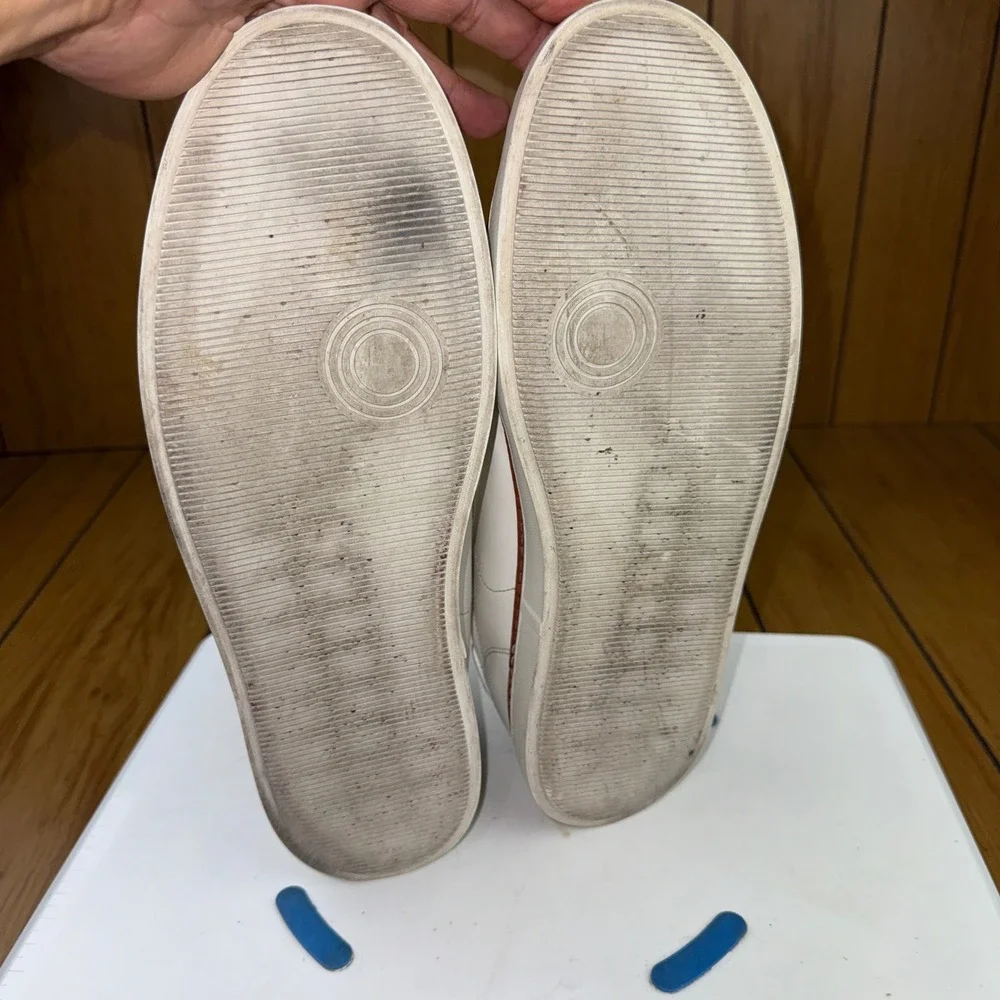 Allen Edmonds Alpha Mens White Leather Low Top Sneakers 4639 Size 14 D